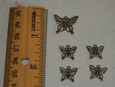 Butterfly Metal Textured Embellishments Crafting Jewelry Earrings Butterflies