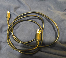 USB-A Male to Micro-USB Male Round Charging Cable, Black, Under 10ft