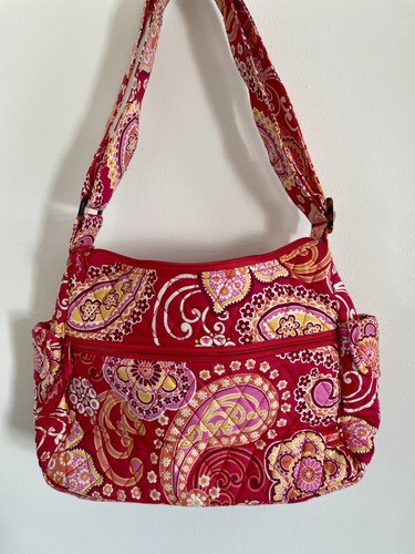 Vera Bradley Raspberry Fizz Quilted Cotton Adjustable Crossbody Shoulder Bag - Picture 2 of 7