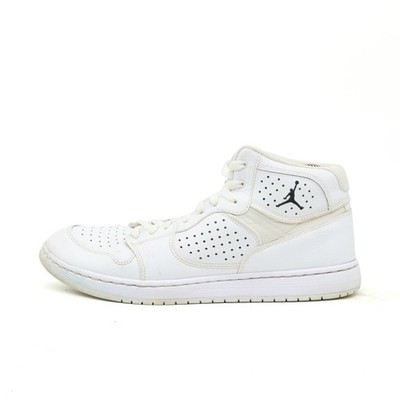 Jordan Herren Air 1 Mid Schuhe Weiß Leder High-Top Obermaterial Sneaker EU 44
