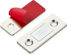 12 Pack Ultra Thin Magnetic Cabinet Door Catches Stainless Steel Latches