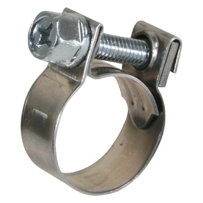 Scandvik ABA Mini 0.5''-0.55'' D Stainless Steel T-Bolt Hose Clamps, 10 Pieces