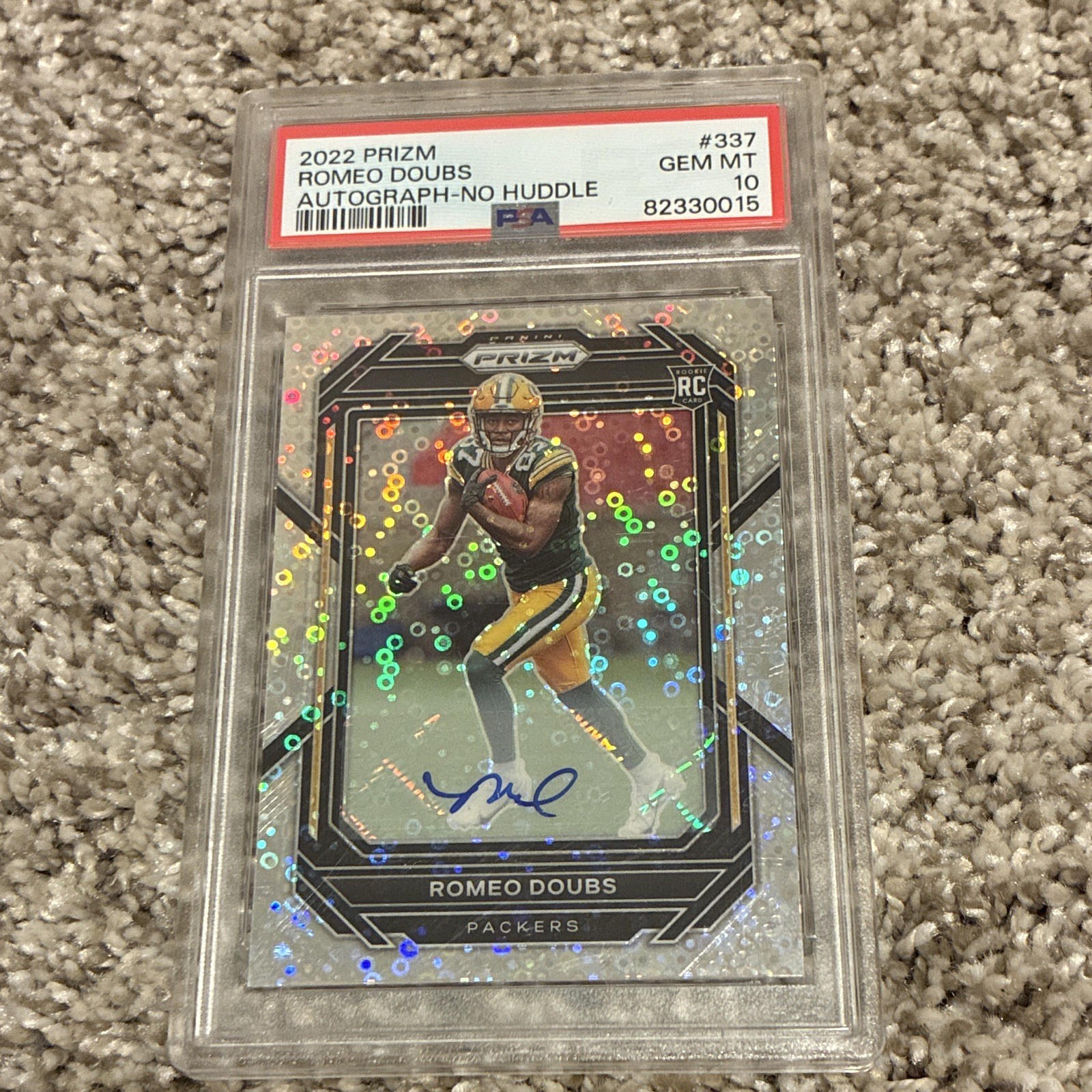 Romeo Doubs Panini Prizm #337 Autograph No Huddle