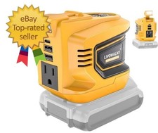 200W Power Inverter for Dewalt 20V, DC 20V to AC 110-120V Battery I... Fast Ship