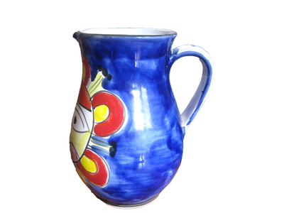 Pier 1 Imports La Musa Italy Hand Painted Ceramic 8 3/4'' Pitcher