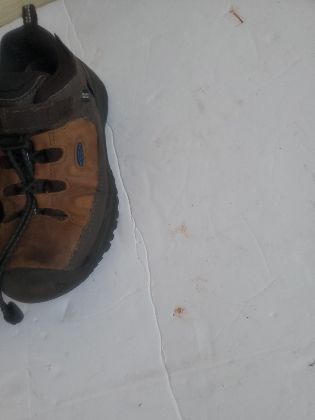 Scarpe stringate elastiche da trekking in pelle impermeabili Keen Dry marrone taglia 12