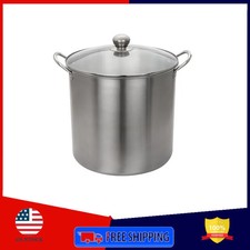 Stainless Steel 21.5 Quart Canning Pot with Rack Water Bath and Steam Canner