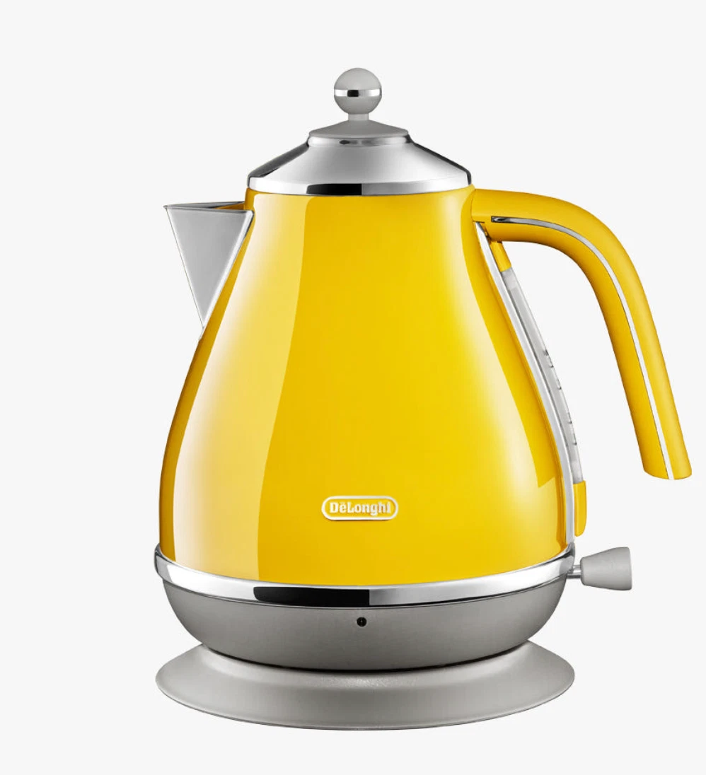 DeLonghi Icona Electric Kettle Sunflower Yellow 1.7L Stainless Retro design
Opens in a new window or