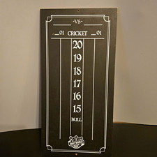 Dart World  Cricket Dart Scoreboard Panel chalk Board Black 16"x8"