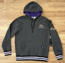 Baltimore Ravens NFL Men s Size Medium M Gray Hoodie Sweatshirt Ultra NWT 85