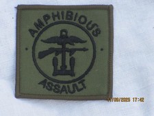 Amphibious Assault,Royal Marines,TRF,Patch,oliv,Combined Operations,70x70mm,##