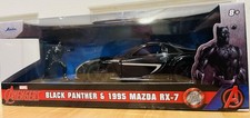 Jada Toys Marvel Avengers Black Panther & 1995 Mazda RX-7 Diecast Car #33078