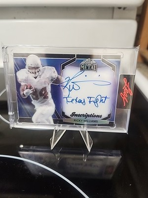 2024 Leaf Metal Inscriptions Ricky Williams Auto. 43/100  Texas Fight  #MHI-RW1