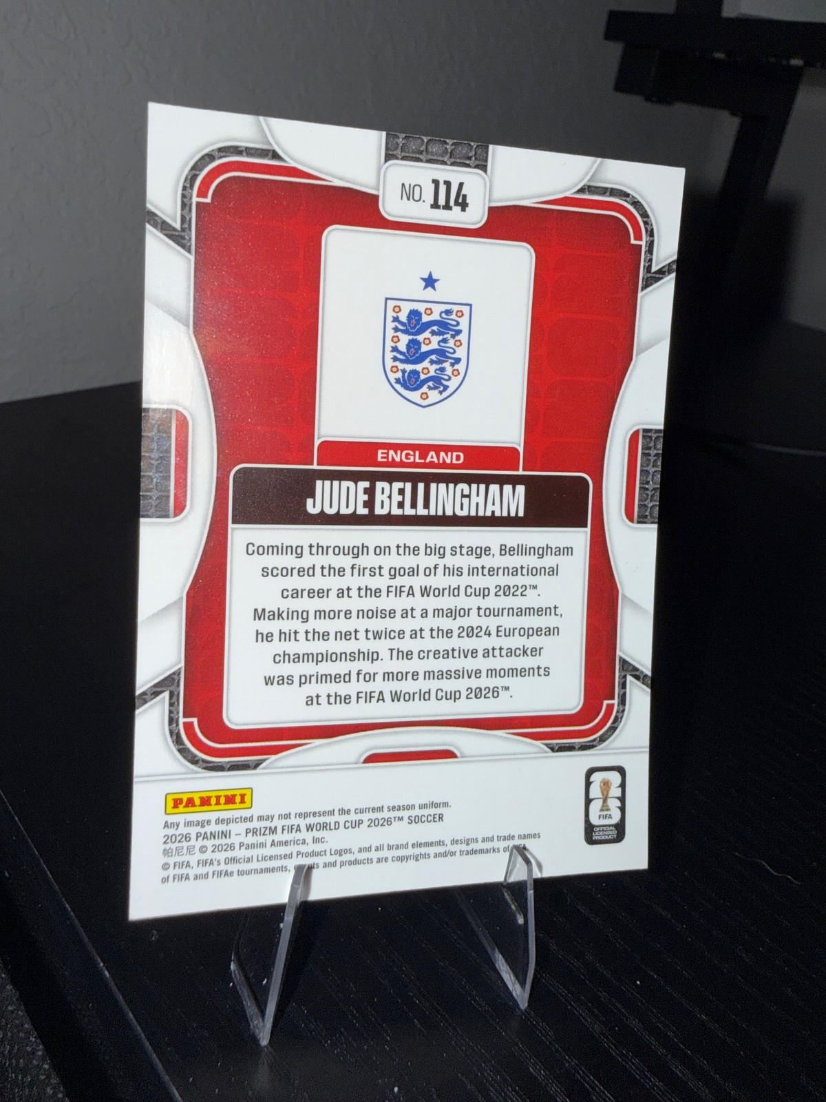 2026 Panini Prizm FIFA World Cup #114 Jude Bellingham view 2