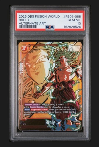 🔥🔥 2025 DRAGON BALL FUSION WORLD BROLY ALT ART GEM MINT PSA 10 🔥🔥