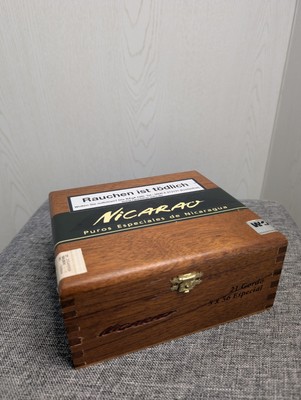 Nicarao Gordon 5x56 Especial Zigarrenkiste Box 14 Holzbox leer Empty Wooden Box