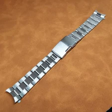 Curved End Metal Bracelet 16mm-26mm Stainless Steel Watch Band Strap Universal