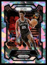 2023-24 Panini Prizm #173 Sidy Cissoko Prizms Ice San Antonio Spurs Rookie