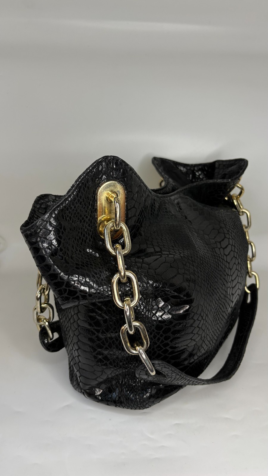 Michael Kors Python Embossed Leather Medium Lilly… - image 4