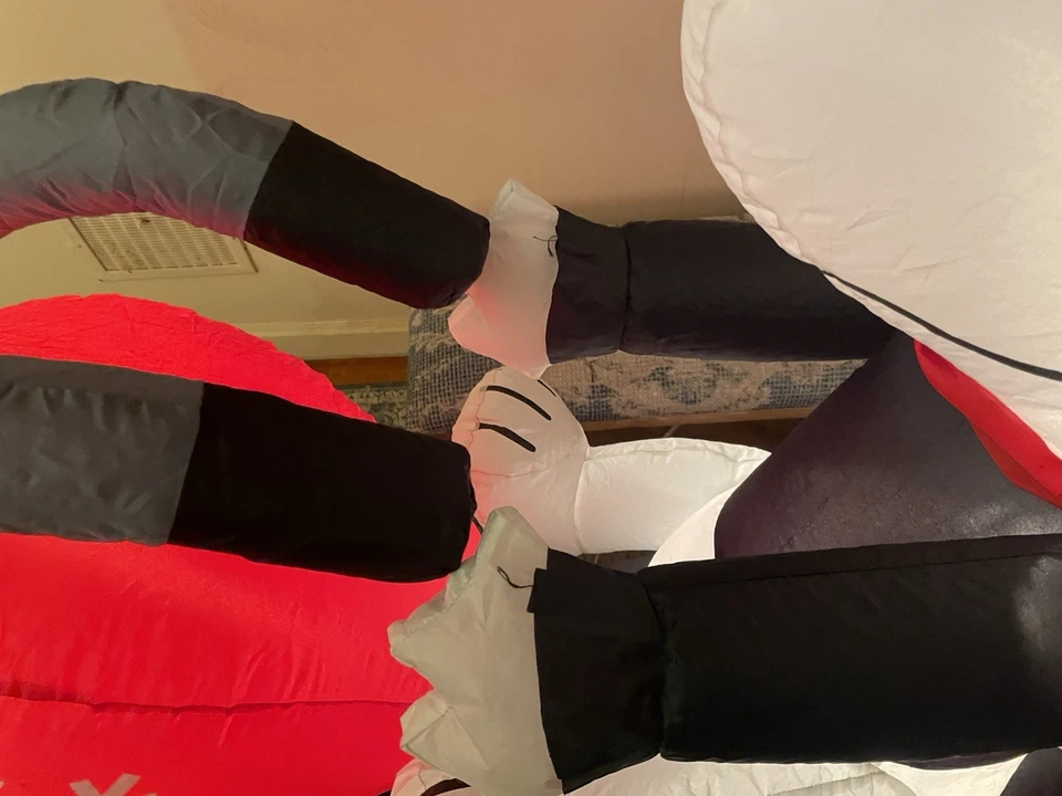 Peanuts Snoopy on Chopper Motocicleta Natal Airblown Inflável com Luzes 7 pés - Imagem 3 de 4