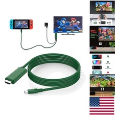 Versatile 6FT USB-C to HDMI Switch Dock for Nintendo iPhones - 100W Power