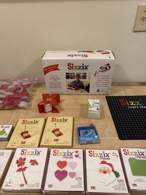 Sizzix Original Red Personal Die Cutter Press Machine & Alot Of Extras