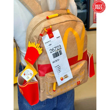 French Fries Inspired Backpack Kids School Bag Novelty Travel Daypack Gift HOT!!
