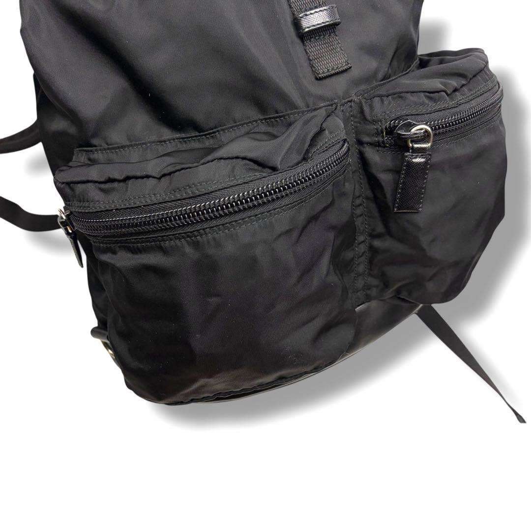PRADA Backpack Nylon Triangular Logo Black - image 10