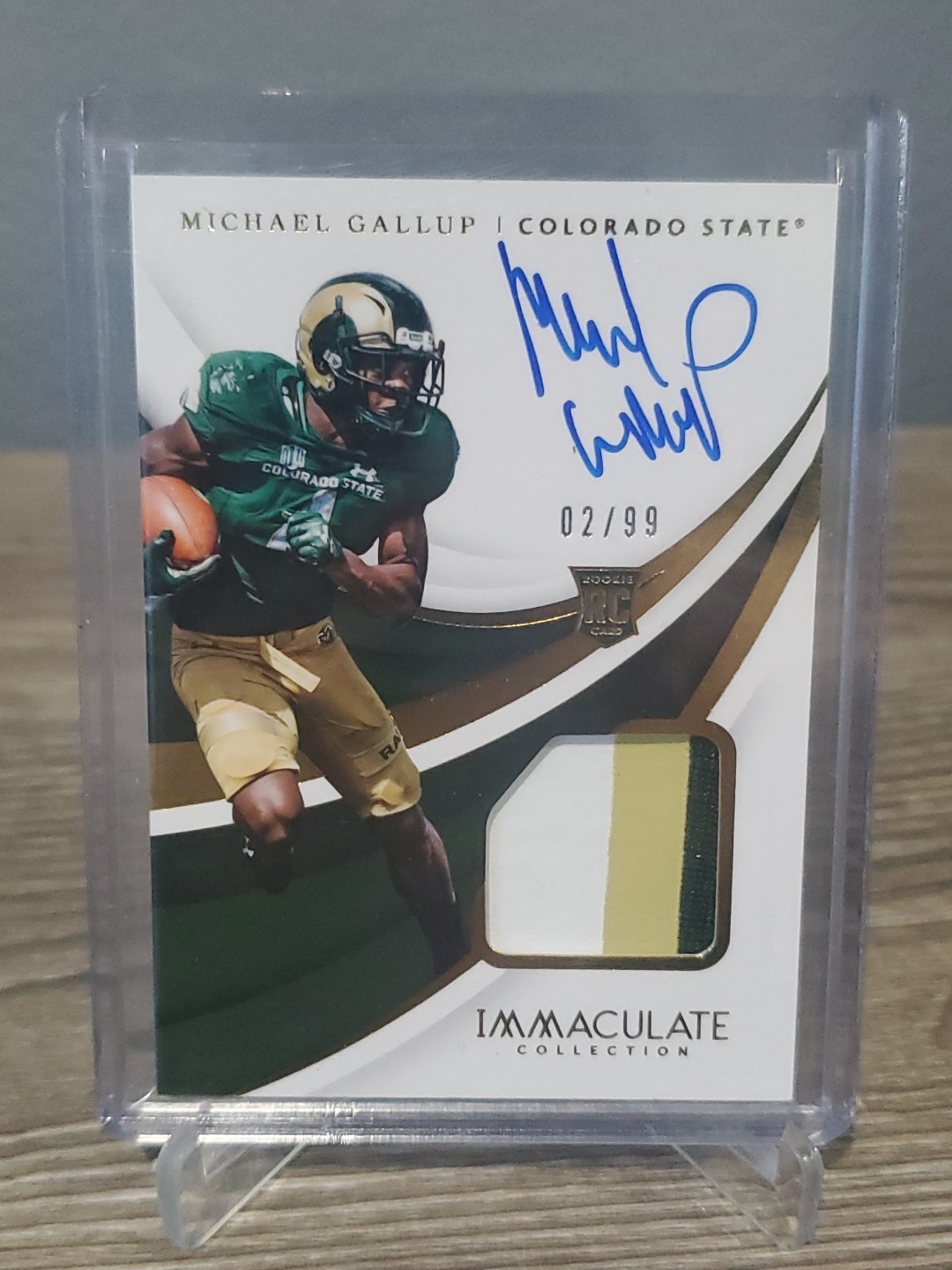 Michael Gallup Panini Immaculate Collegiate #128 Autograph Patch