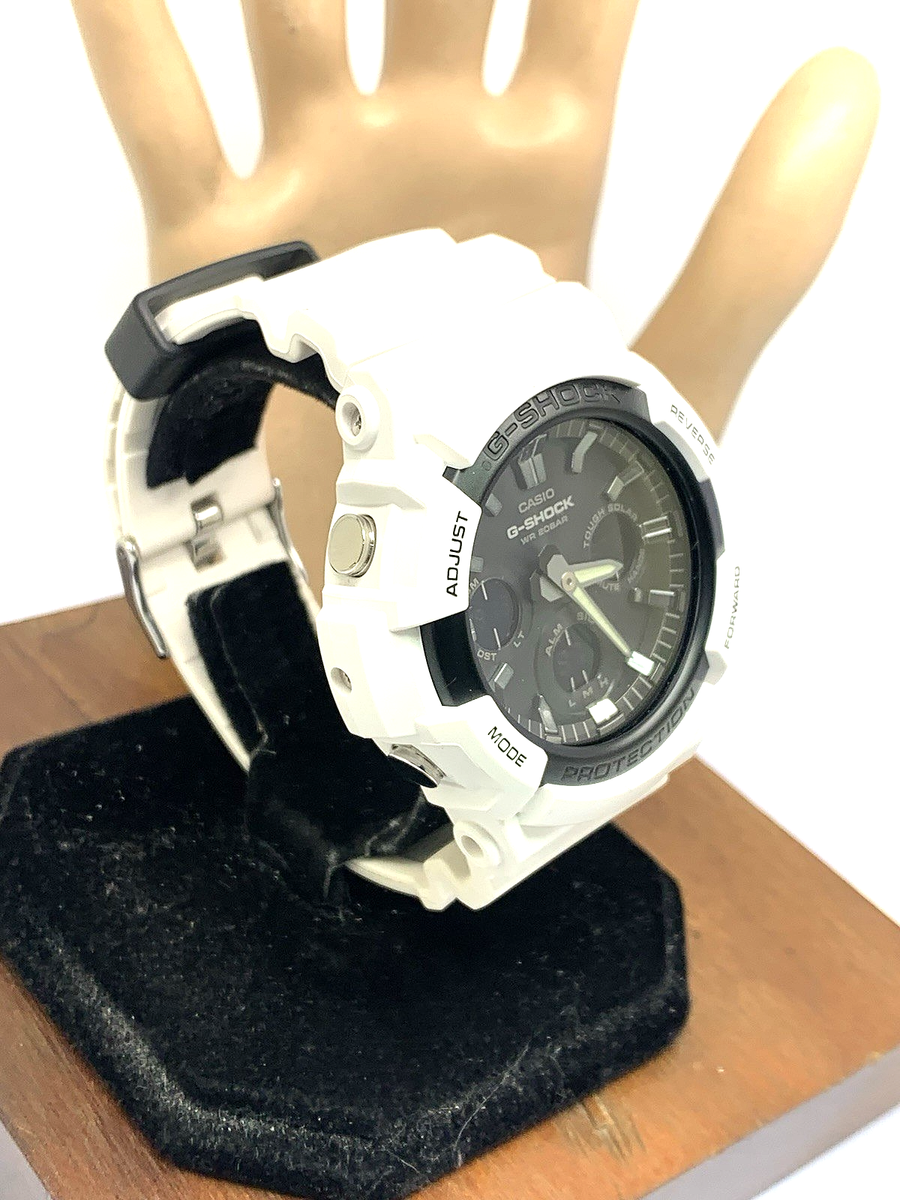 Casio Mens Watch G-Shock GAS100 White Resin Analog Digital Tough