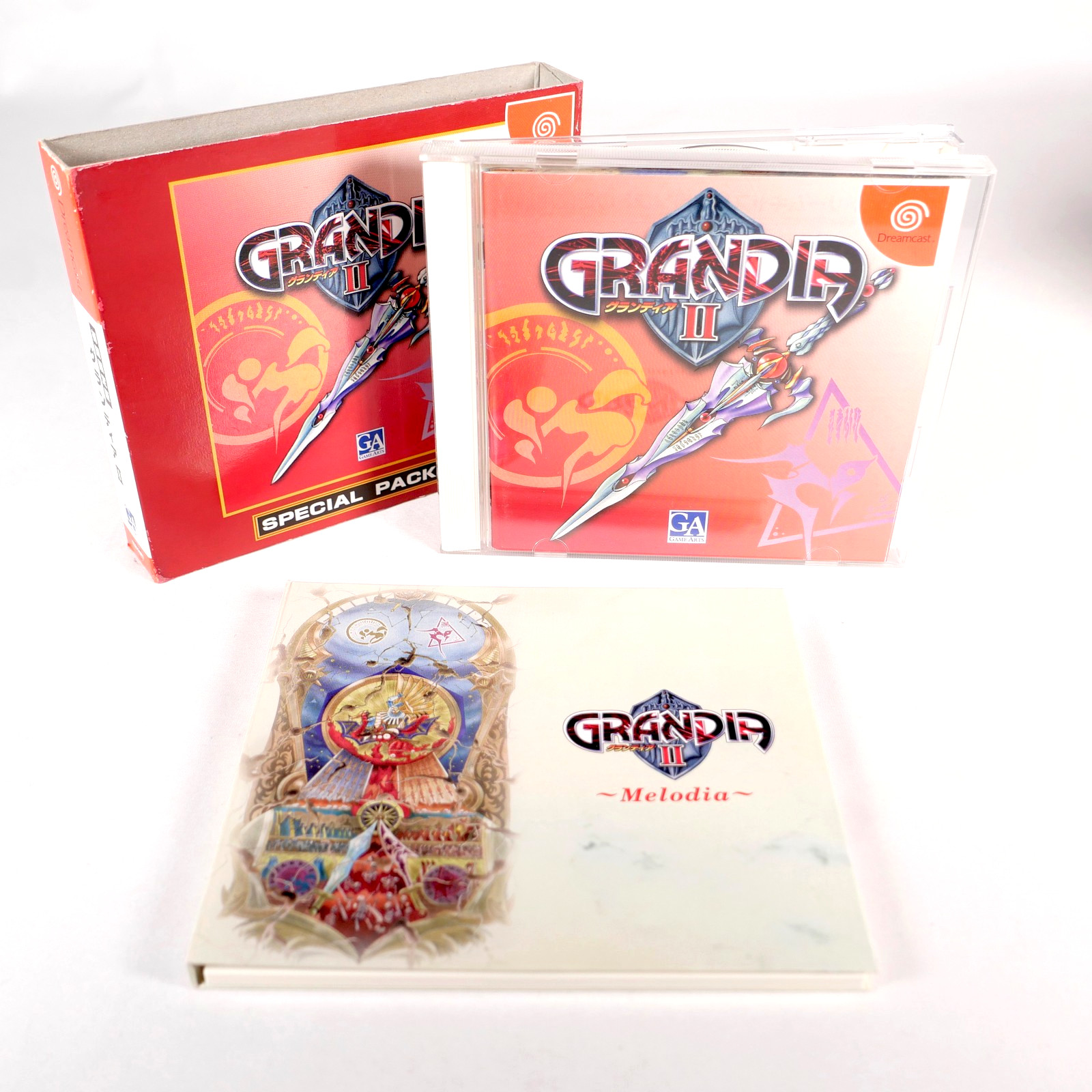 GRANDIA II 2 Sega Dreamcast Special Package Fan Book CD Ost Reg Jap Japan