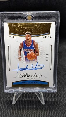 2020-21 Panini Flawless - Legendary Scripts Isiah Thomas #LEG-ISI Gold 08/10