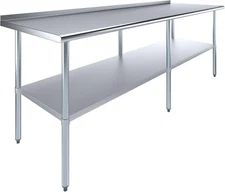 NSF Certified Work Table for Kitchen Prep, Heavy Duty Steel Table 30"x96"