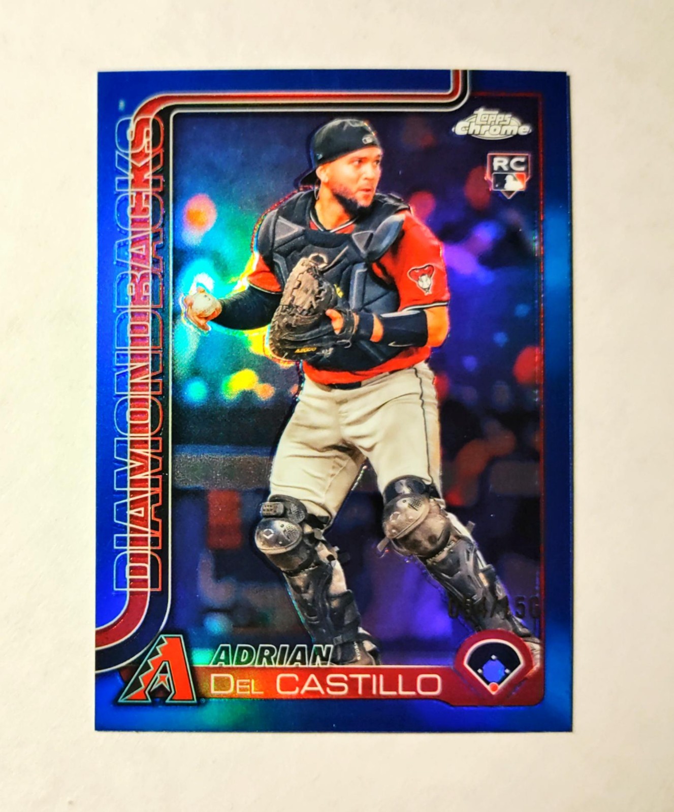 Adrian Del Castillo 2025 Topps Chrome RC BLUE REFRACTOR 094/150 #240 Raw z45