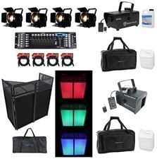(4) American DJ ENCORE FR150Z Fresnel Lights+DMX Controller+Facade+Hazer+Fogger