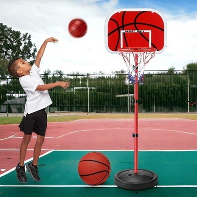 Basketballkorb Kinder höhenverstellbar 73 170cm mit 2 Bällen & Pumpe Set