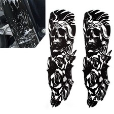 Custom Front Fork Skull Decal Medallion Nameplate Stickers C Fit Harley Yamaha