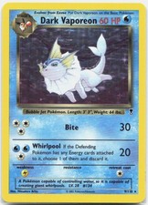 Pokemon Dark Vaporeon 9/110 LP Holo R Legendary Collection