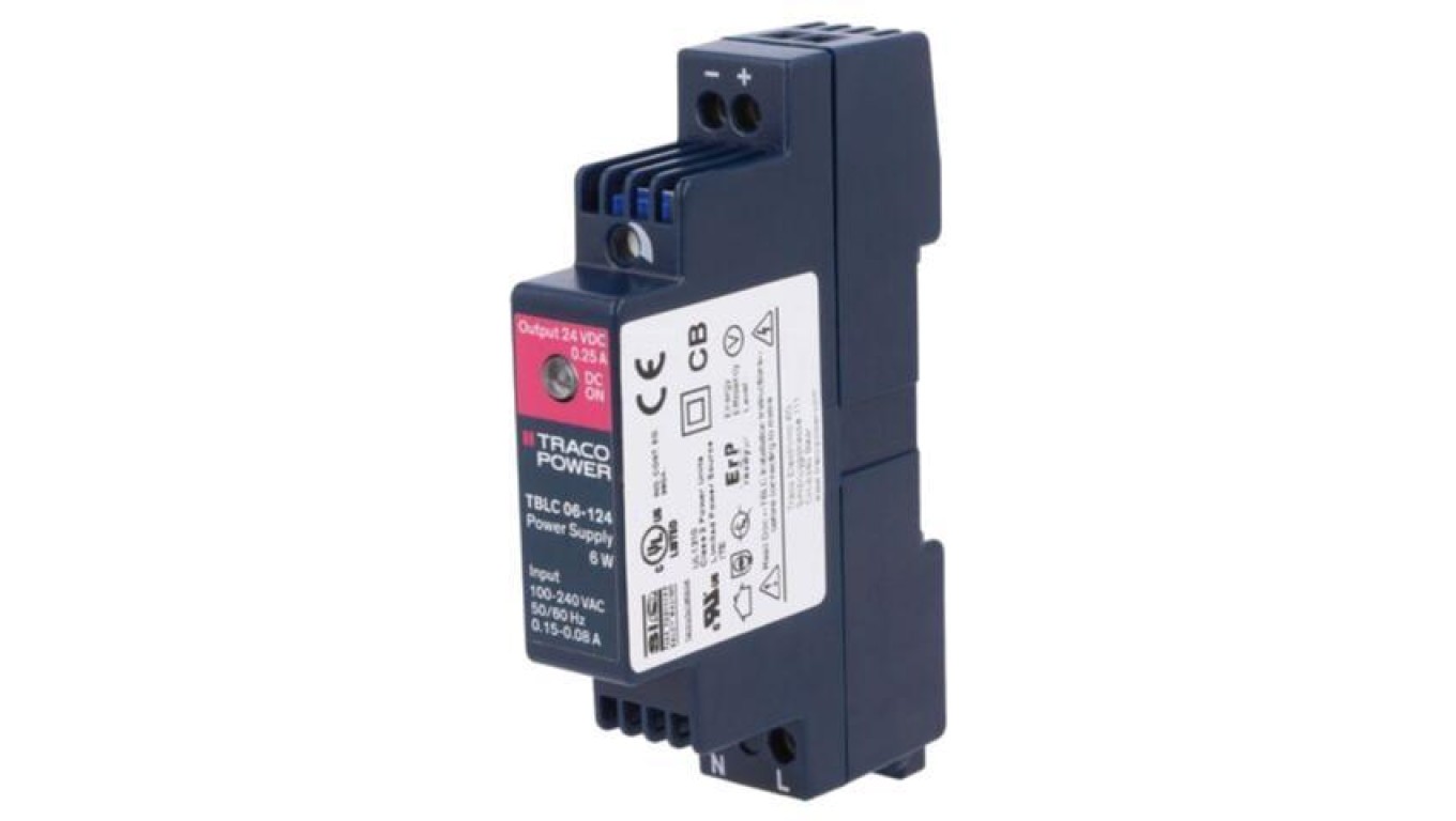 Switching Power Supply, for DIN Rail, 6W, 24VDC TBLC 06-124