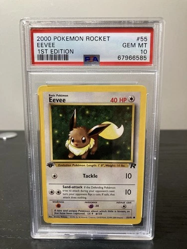 PSA 10 Eevee 1st Edition Team Rocket 55/82 Pokémon TCG