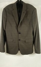 AllSaints Men's Brown Recycled Polyester Viscose Stretch Blazer Jacket Sz 36