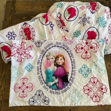 Disney Frozen II Girls Full Sheet Set Elsa Anna Snowflake Pink White