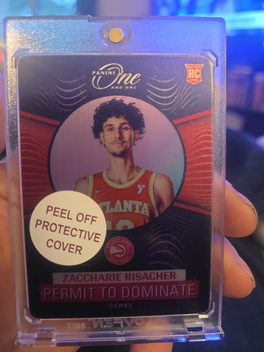 2024-25 Panini One And One Zaccharie Risacher RC Permit To Dominate