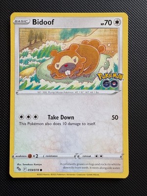 Bidoof 059/078 Common Pokemon GO Pokemon Near Mint