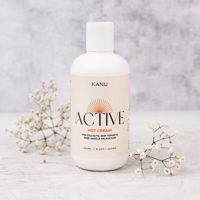 NEW KANU Active Hot Cream for Cellulite, Toning, & Deep Muscle Relaxation 8.4Oz.