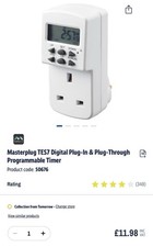 7-Day Electronic Digital Timer Switch UK Plug-In, Programmable