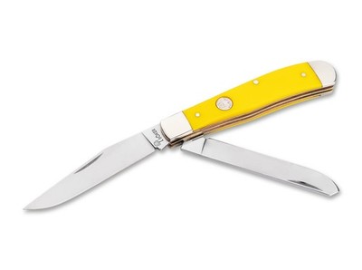 Boker Manufaktur Trapper Pocket Knife, Delrin Scales, 3.125'' 1095 Carbon Steel