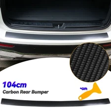 104cm Car Rear Bumper Sill Plate Trim Strip Cover,Carbon Fiber Scratch Protector