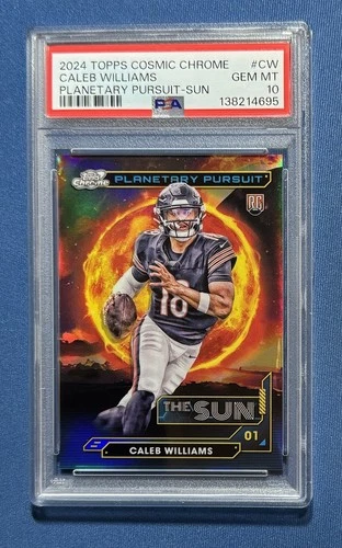 2024 Topps Chrome Cosmic Caleb Williams Planetary Pursuit The Sun PSA 10 RC
