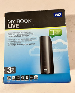Western Digital WD My Book Live 3TB 1-Bay NAS Gigabit Ethernet Cloud, Black